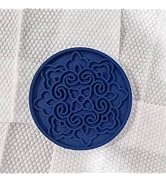 LanZhiYa 8 Pack 4 Inch Silicone Coasters Set with Holder,Non-Slip, Suitable for Dining Tables, Ki...