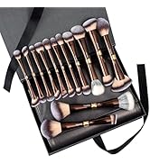 MAANGE Makeup Brush Set with Case Double-ended Makeup Brushes for Foundation Contour Liquid Powde...