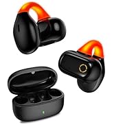 Jiunai Open Ear Earbuds for iPhone True Wireless Bluetooth Headphones Bone Conduction Clip On Ear...