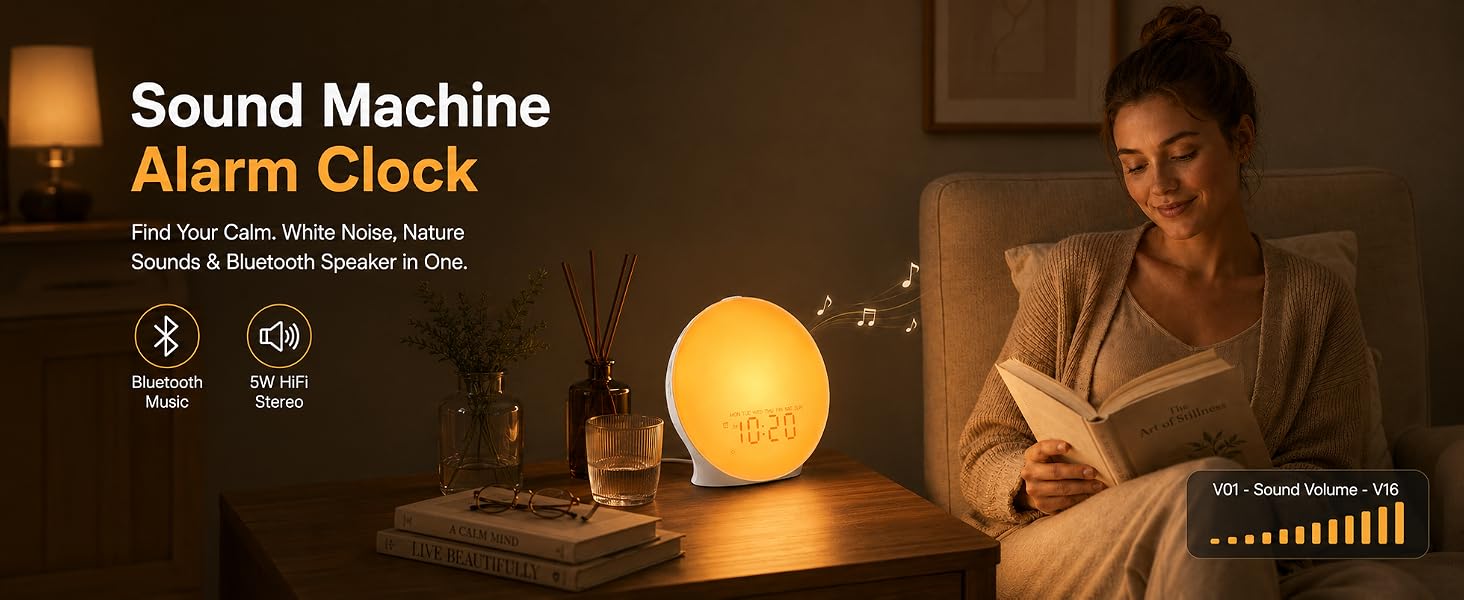Beside Night Light & Digital Alarm Clock