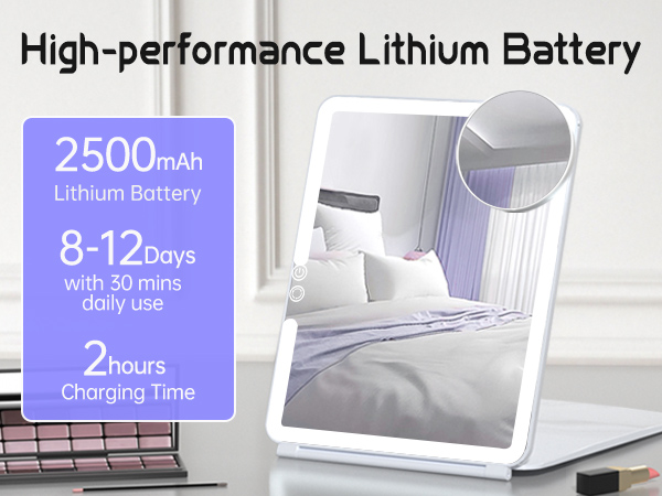 rechargeable travel makeup mirror 600x450