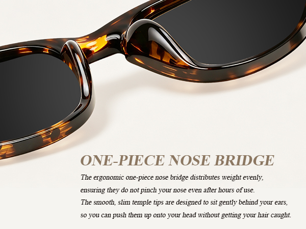 The ergonomic one-piece nose bridge distributes weight evenly, do not pinch nose after hours of use