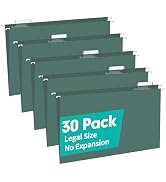 HERKKA Hanging File Folders, 30 Pack Reinforced Legal Size Hanging Folders with Heavy Duty 0 Inch...