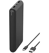 Belkin Power Bank, USB-C Portable Charger 20k w/ 1 USB-C Port and 2 USB-A Ports with USB-C to USB...