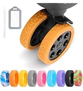 Luggage Wheel Covers, 8 PCS Silicone Wheel Protector Covers for 2-2.6 inches 8-Spinner Wheels, We...