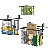 DTUQYX 3 Pack Over Cabinet Door Organizer - Adjustable Cabinet Door Organizer with Towel Rack,Han...