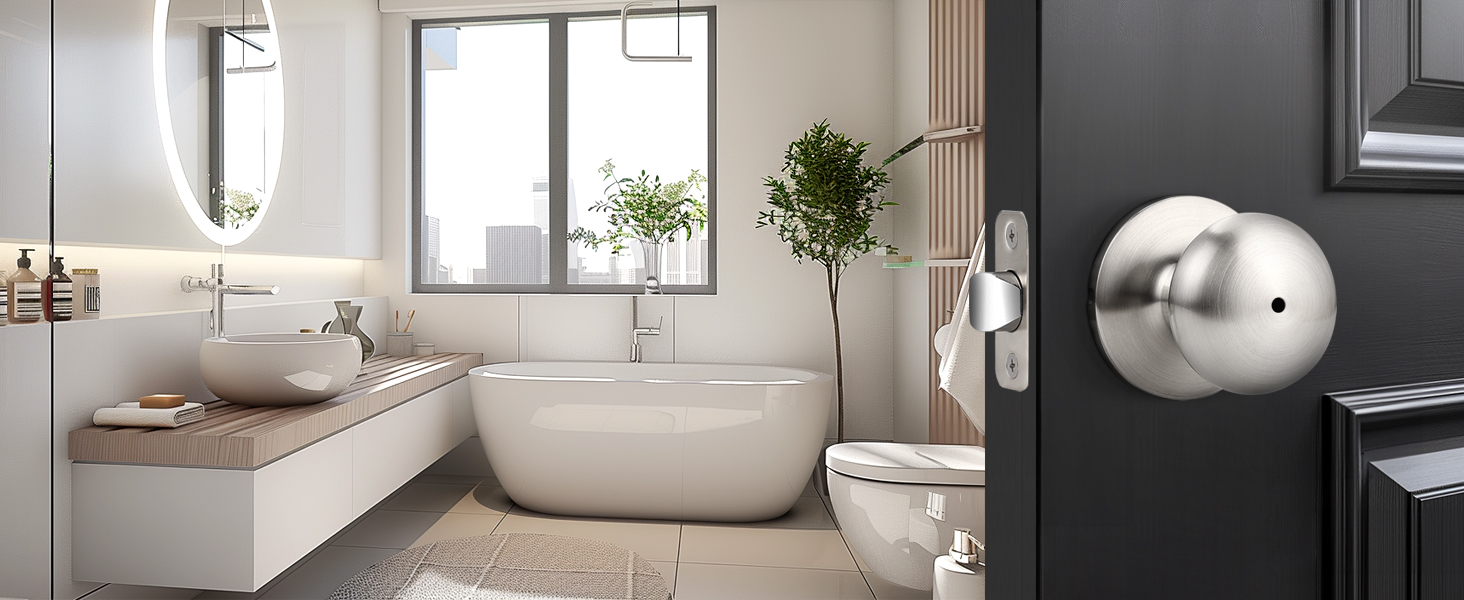 Privacy door knob for bathroom