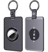 SkyArmor Card Holder for Tesla Keycard with AirTag Slot, Plastic Key Card Protective Case Cover f...