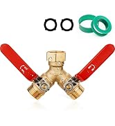 Caravista Garden Water Hose Splitter - RV Water Splitter 2 Way Heavy Duty Brass Spigot Hose Split...