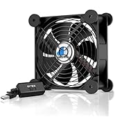Easy Cloud 120mm USB Fan, USB Computer Fan with 3 Speed Switch 5V USB Powered 2000 RPM 120mm Case...