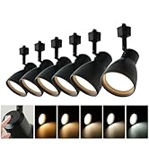mirrea 5-Color Zoomable H-Type Black Track Lighting Heads, 13.5W LED Track Light Head, 2700K-5000...