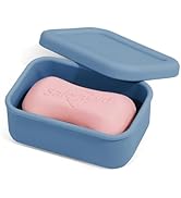 Leak Proof Silicone Travel Soap Case with Draining Layer, Travel Size Toiletry, Portable Soap Con...