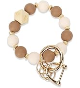 WEESMILE Silicone Key Ring Bracelet for Women | Stretchy Wrist Keychain Bracelet for Car Keys, Wa...