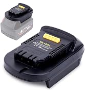 Biswaye Adapter Compatible with Dewalt 20V Max Tools, Compatible with Mil-Waukee M-18 18V Battery...