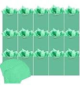 qiqee 24pcs Lake Green Gift Bags with Tissue Paper for Wedding, Birthday, Party Supplies-4.7"x6.3...