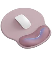 Mouse Pad with Wrist Rest for Desktop Large Ergonomic Mouse Mat(Rose Pink) | 10.6''L x 9''W Size,...