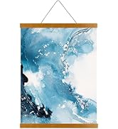12 Inch Magnetic Poster Frame Hanger, Wood Magnet Picture Frames for Photo Canvas Artwork Scroll ...