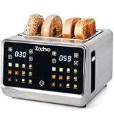4 Slice Smart Toaster with Touchscreen, 1.5" Extra Wide Slots for Bagels & Thick Bread, Dual Inde...