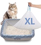 Cat Litter Box Liners, Heavy Duty Cat Litter Bags, Extra-Thick 3MIL Drawstring Cat Litter Box Lin...