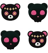Sanfulin Silicone Thumb Grips for Nintendo Switch 2 (2025), Black | Cute Bear Joystick Cover Caps...