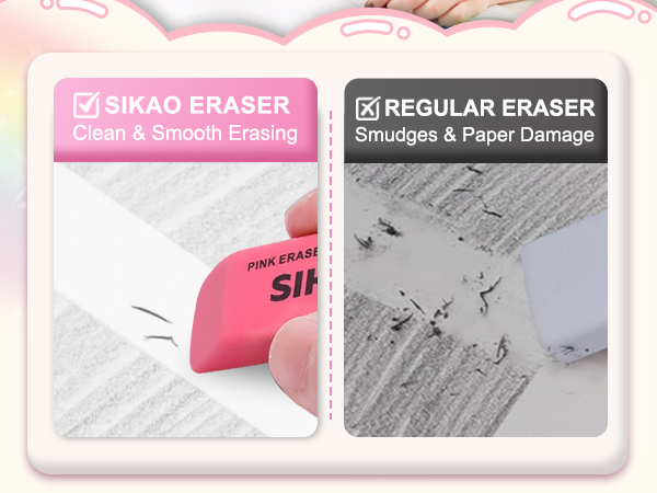 02 Sikao Pencil Erasers for Kids -403S APPA+