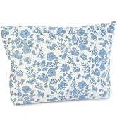 STARDW Aesthetic Floral Makeup Bag Cosmetic Bags for Women, Cute Small Makeup Bag for Purse,Trave...