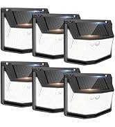 TECKNET 248 LED Outdoor Solar Lights & Motion Sensor, Solar Lights 6 Pack | 248 LED solar lights ...