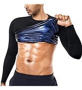BODYSUNER Sauna Sweat Suits Shirt Waist Trainer for Men Compression Vest Workout Gym Clothes Swea...