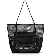 Mesh Beach Tote Large Bag 2022 Upgrade for Women with Multiple Pockets for Family Travel Swimming...
