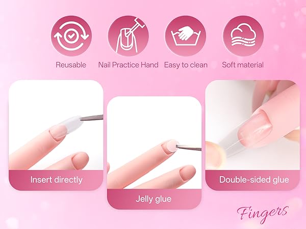 2- fake hand nail practice hand