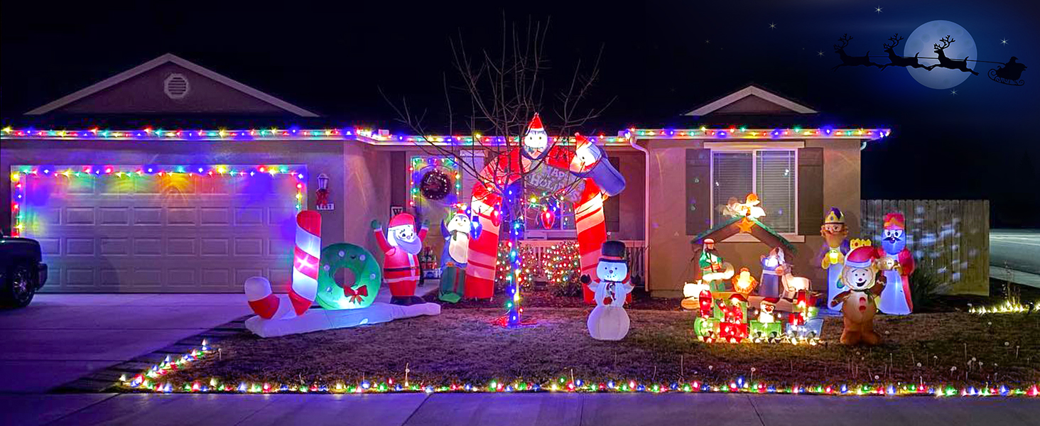 solar christmas lights outdoor