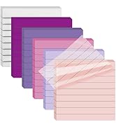 3x3 Inch Transparent Sticky Notes 300 Sheets, Clear Translucent Lined Self-Adhesive Memo Repositi...