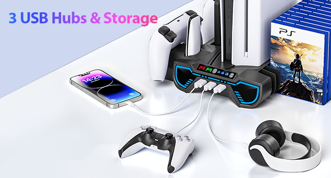 ps5 cooling station and controller charging station