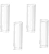MOROBOR Clear PU Self-Adhesive Pulls, 4 Pcs Recessed Finger Pulls Square Sliding Door Handles Cle...