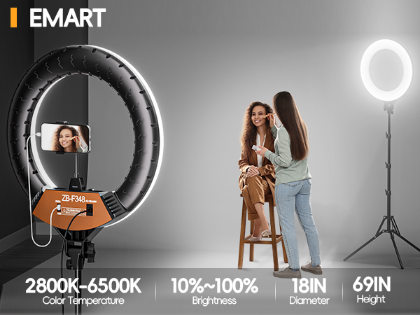 18inch ring light with bluetooth