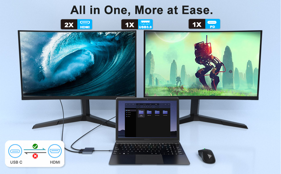 docking station dual monitor