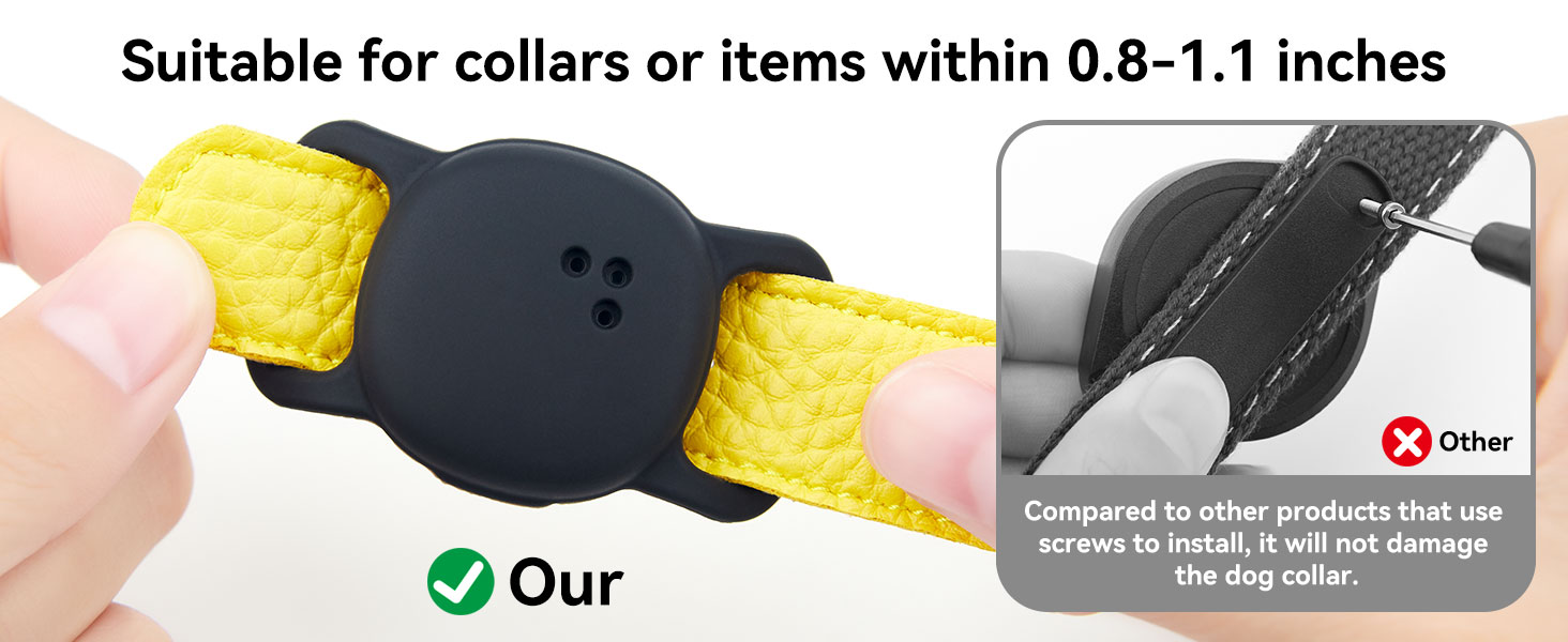 Suitable for collars or items within 0.8-1.1 inches, No damage to the collar