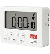 YOOREAL Digital Kitchen Timers, with 4 Sets of Countdown Stop Watches Timer/Magnetic Timer Clock ...