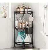 ZVZM Corner Shower Caddy Standing, 3 Tier Bathroom Shower Shelves Organizer Storage with Toothbru...