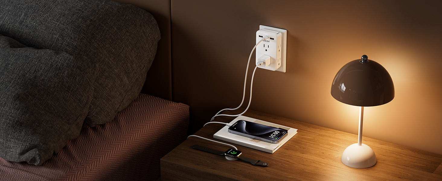 2 Prong Adapter is Suitable for Bedroom