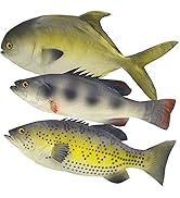 Ailejia 3pcs Simulated Animal Fake Fish Model for Home Decor, Market Display, Photography Prop Ki...
