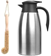 Yummy Sam Thermal Coffee Carafe Stainless Steel 68oz(2 Lifter) Double Walled Vacuum Coffee Thermo...