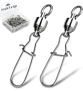 FishTrip Snap Swivels 30Pack Ball Bearing Fishing Swivels Saltwater 0#-10# Duo Lock Barrel swivel...