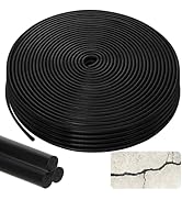 ZEAYEA Backer Rod 1/4 Inch x 100 FT, Black Foam Rubber Caulk Saver for Gaps and Joints, Concrete ...