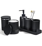 Bathroom Accessories Set, 6-Piece Bathroom Accessory Set, Toothbrush Holders Set, Soap Dispenser,...