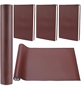 CRASPIRE 55 x 11.8” PU Leather Book Cloth Dark Red for A4-A8 Books Binding Smooth Faux Leather Su...
