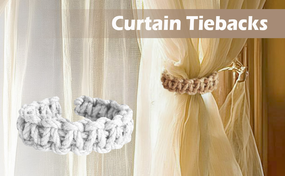 Curtain Ties For Sheer Curtains; Tie Back For Curtains Curtain Tiebacks Rope Curtain Tie Backs Boho