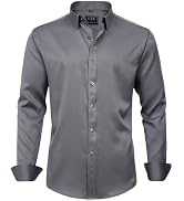 J.VER Boy's Long Sleeve Dress Shirts Solid Stretch Wrinkle-Free Shirt Kids Casual Button Down Shirts
