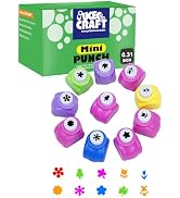 UCEC 10PCS Flower Hole Punch for Kids, Paper Punch Shapes for Crafting, Shape Cutters for Paper C...