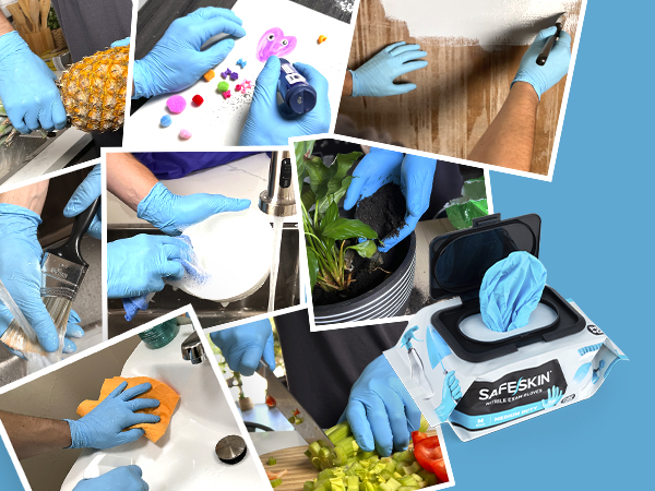 Safeskin medium duty nitrile gloves